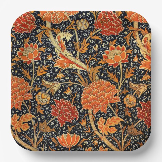 Cray, a William Morris pattern,  Paper Plates (Front)