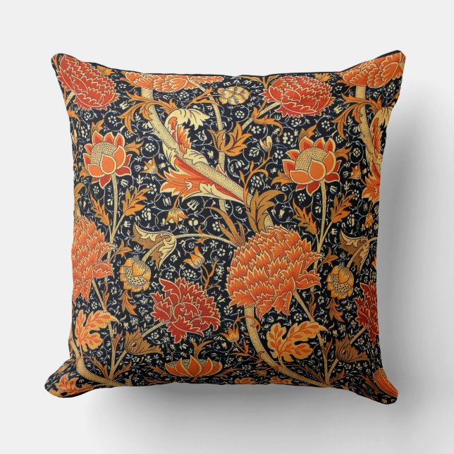 Cray, a William Morris pattern, Throw Pillow (Front)