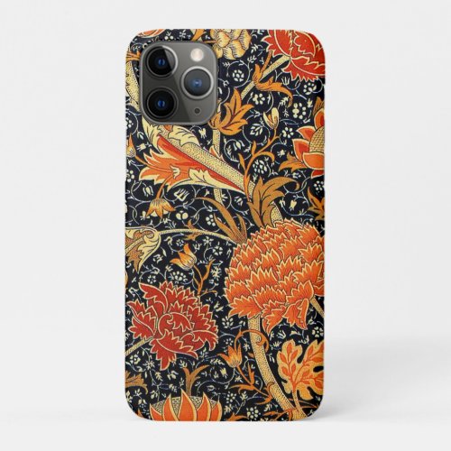 Cray a William Morris vintage pattern iPhone 11 Pro Case