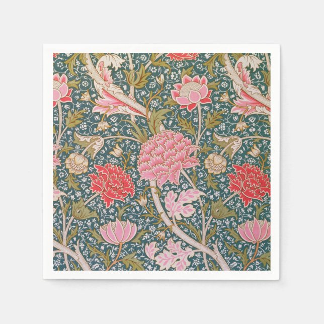 Cray - Art nouveau floral print by William Morris Napkins (Front)