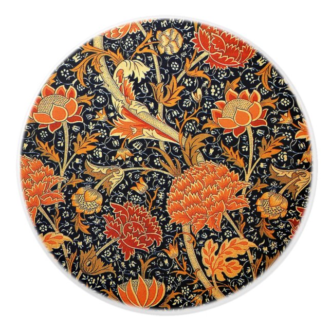 Cray by William Morris Ceramic Knob (Front)