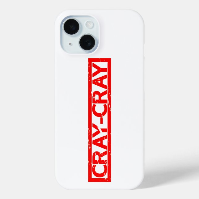 Cray-Cray Stamp Case-Mate iPhone Case (Back)