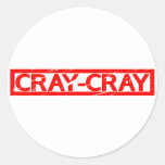 Cray-Cray Stamp Classic Round Sticker