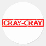 Cray-Cray Stamp Classic Round Sticker