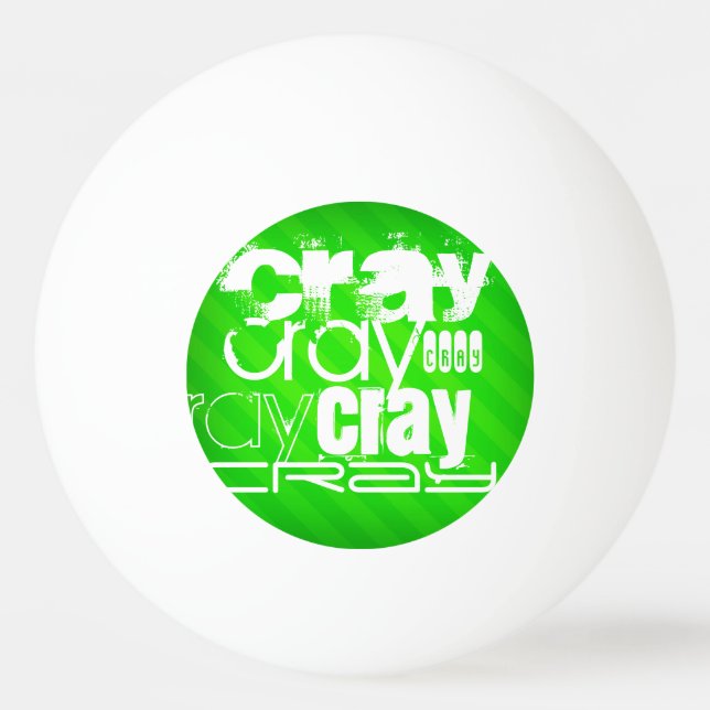 Cray; Neon Green Stripes Ping-Pong Ball (Front)