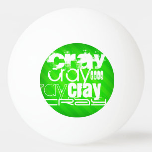 Cray; Neon Green Stripes Ping-Pong Ball