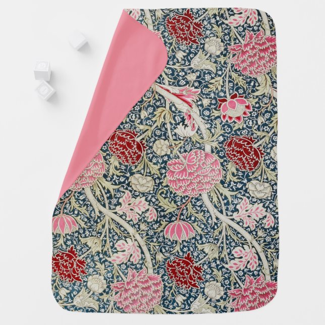 Cray Pattern (by William Morris) Baby Blanket (In Situ)