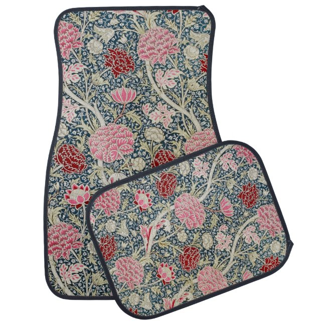 Cray Pattern (by William Morris) Car Floor Mat (Set)