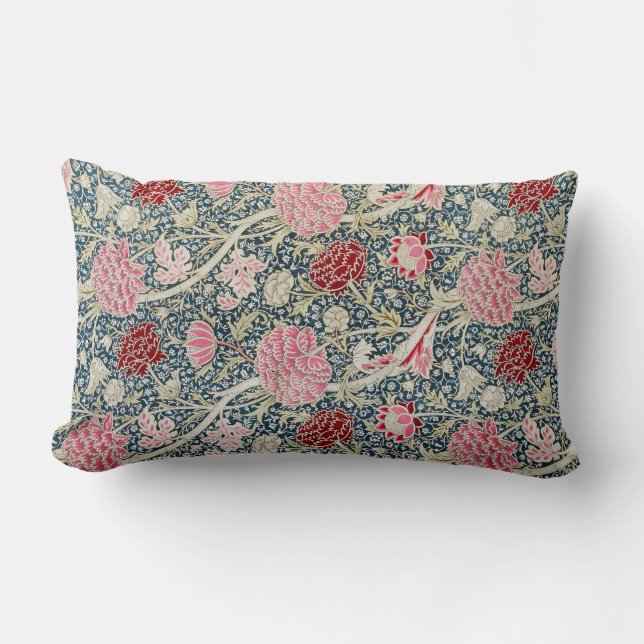 Cray Pattern (by William Morris) Lumbar Pillow (Front)