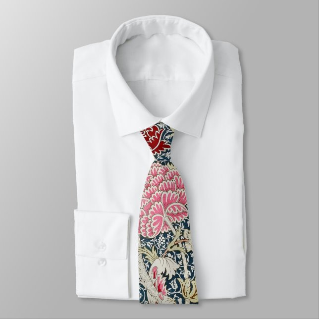 Cray Pattern (by William Morris) Neck Tie (Tied)