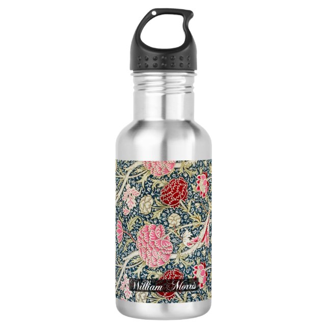Cray Pattern - flowers&leaves - WilliamMorris Stainless Steel Water Bottle (Front)