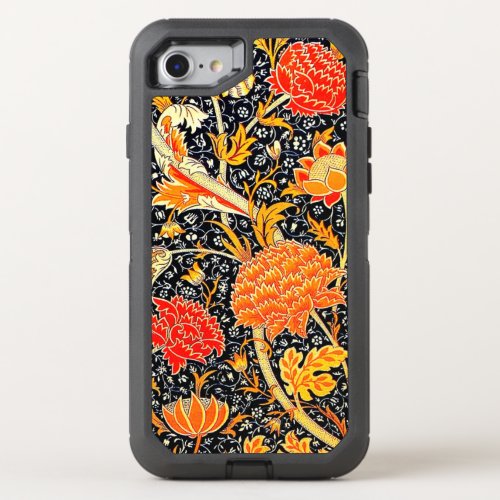 Cray vintage floral OtterBox defender iPhone SE87 case
