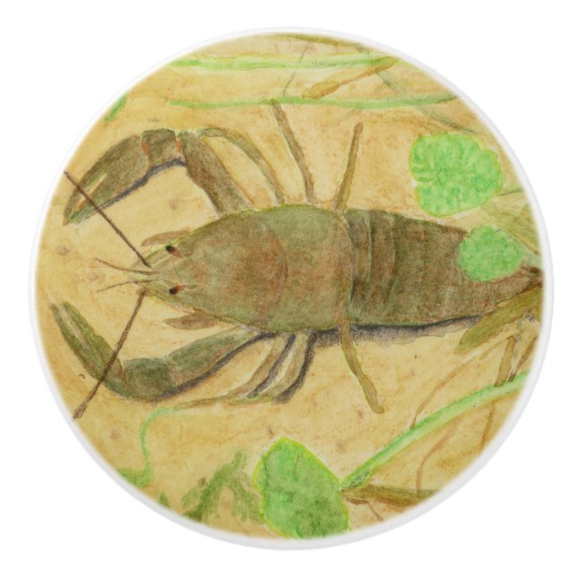 Crayfish Ceramic Knob (Front)