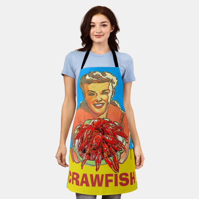  Crayfish, Crawfish add text, Apron (Worn)