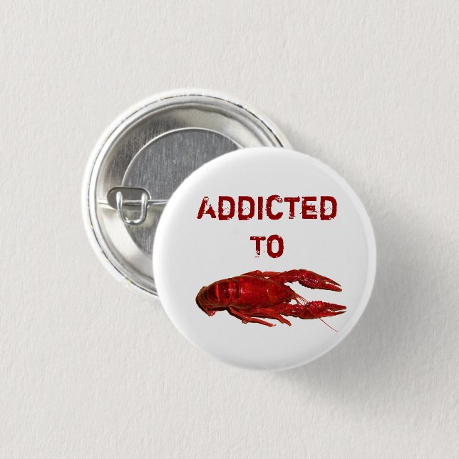 Crayfish/Crawfish/Crawdad Items Pinback Button (Front & Back)