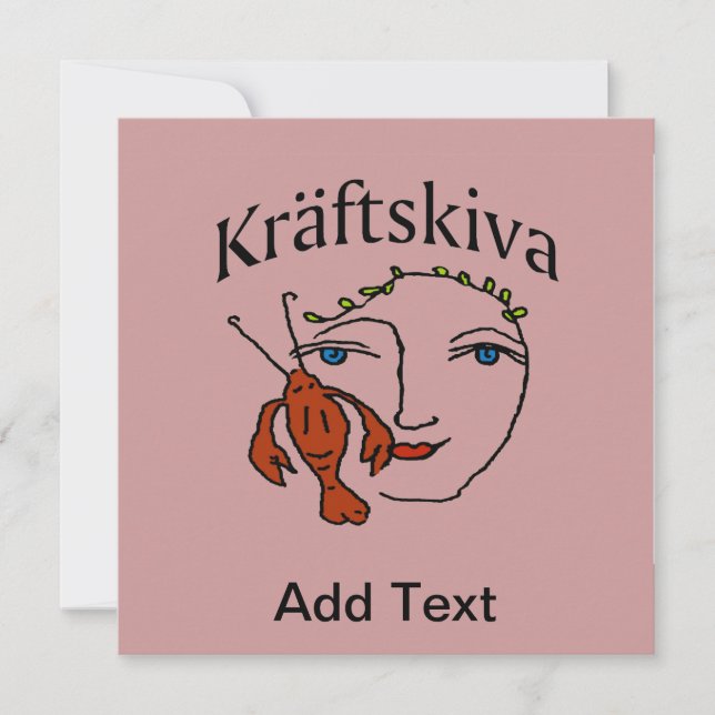 Crayfish Party, Kräftskiva Invitation (Front)