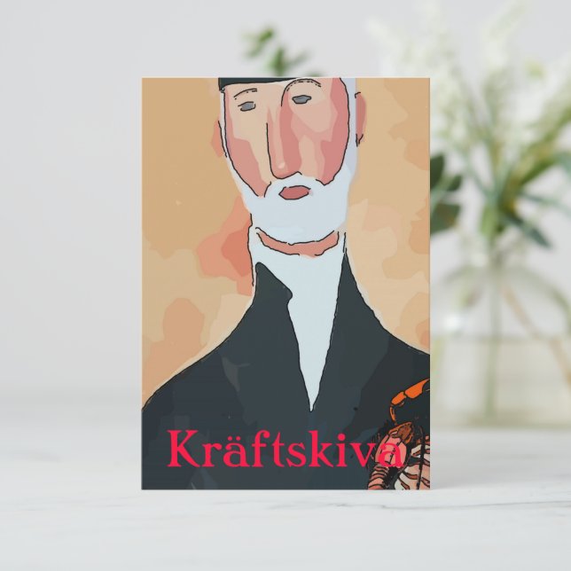 Crayfish Party, Kräftskiva, Scandinavia Invitation (Standing Front)