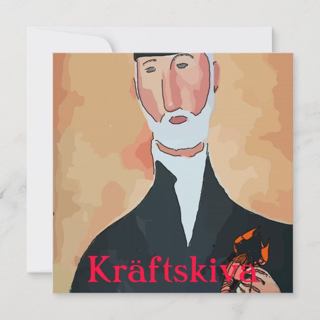 Crayfish Party, Kräftskiva, Scandinavia Invitation (Front)