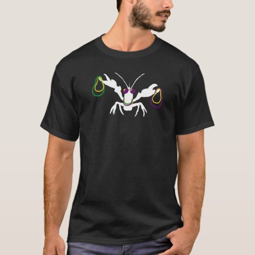 Crayfish Sunglass Beads Lobster Crawfish Mardi Gra T_Shirt