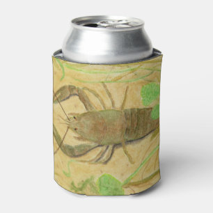 Crayfish Watercolor Can Cooler