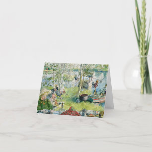 Crayfishing by Carl Larsson Thank You Card