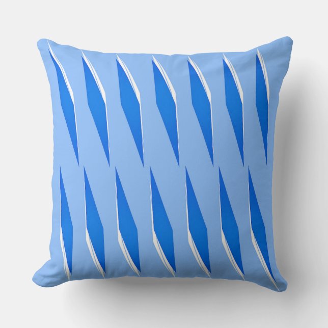Crayola-Blue Pattern Throw Pillow (Front)