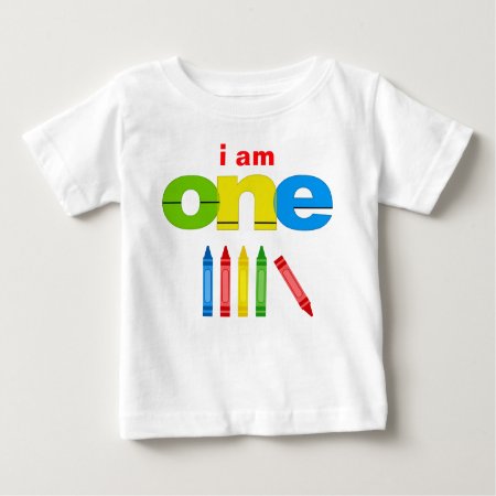 Crayon 1st Birthday T-shirt Toddler Baby Kid