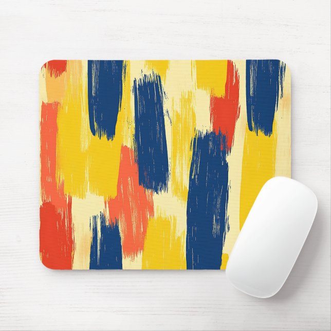 Crayon and Butterfly Flowers Mouse Pad (With Mouse)