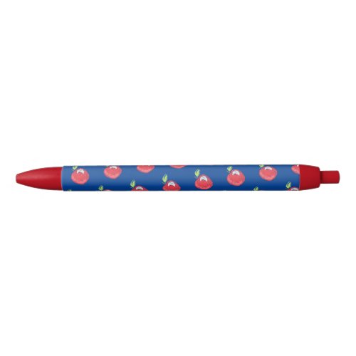 Crayon Apple Pattern Black Ink Pen