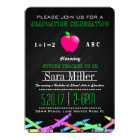 Red Chevron /Apple Teacher Graduation Invitation | Zazzle.com