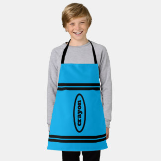 Crayon Apron Family & Group Costume for Kids-Blue