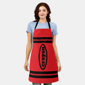 Crayon Apron Family & Group Costumes - Red
