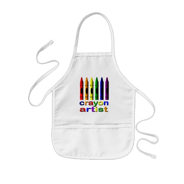 Crayon Artist Kids Apron (Front)