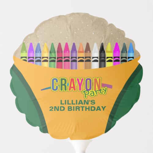Crayon Birthday Balloon