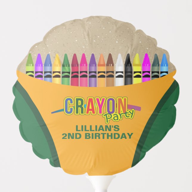 Crayon Birthday Balloon (Front)