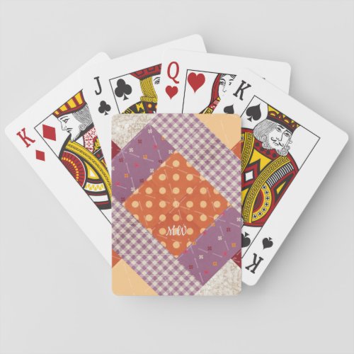 Crayon Box Patchwork Print Playing Cards