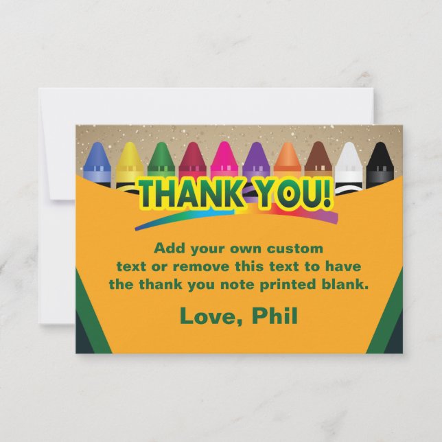 Crayon Box Thank You Cards (Front)