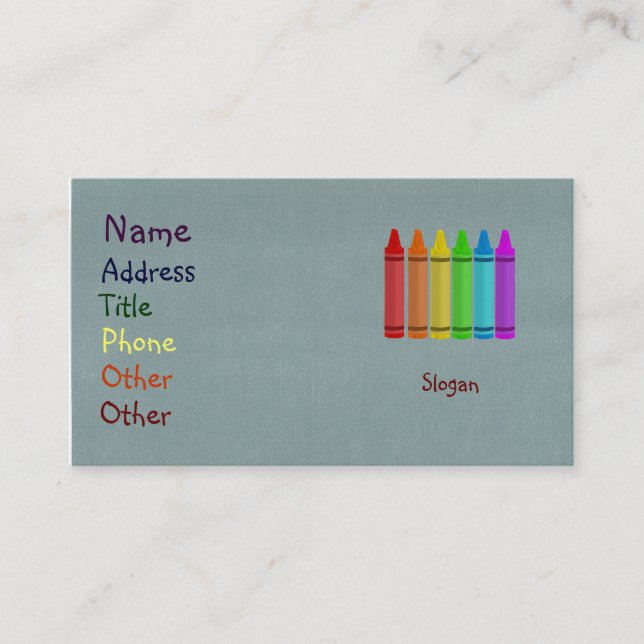 Crayon Business Cards (Front)
