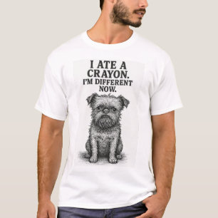 Crayon Chaos � Funny Brussels Griffon Dog Meme Des T-Shirt