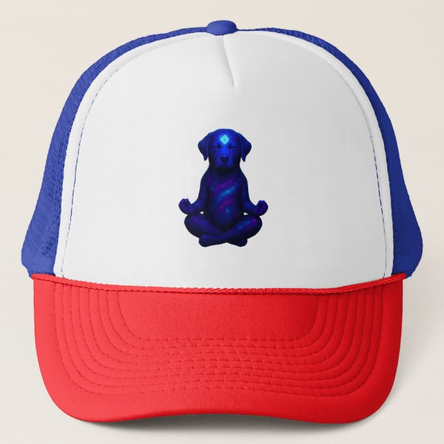 Crayon Chaos – Funny Brussels Griffon Dog Meme Des Trucker Hat (Front)
