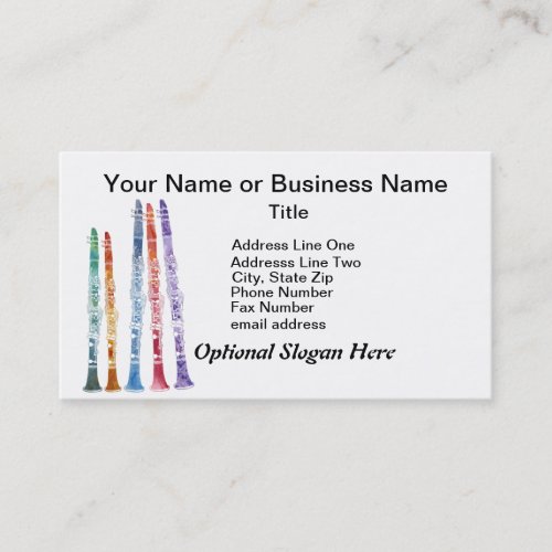 Crayon Clarinets Business Card