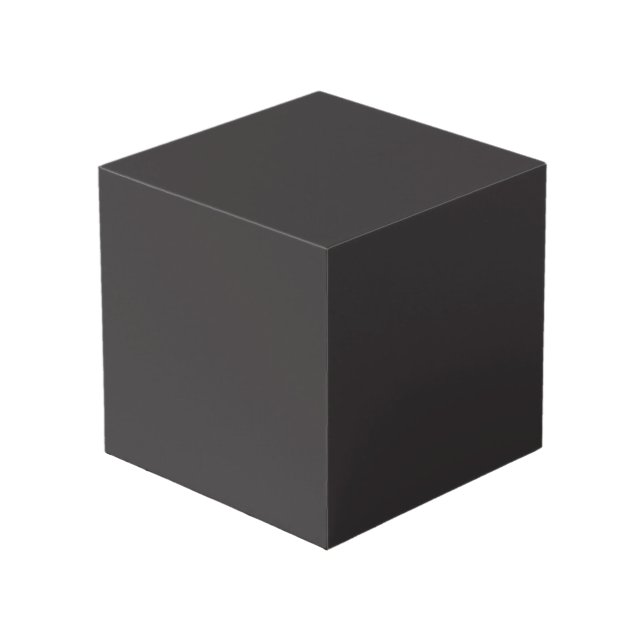 Crayon Color Black Cube Box (Front Angled)