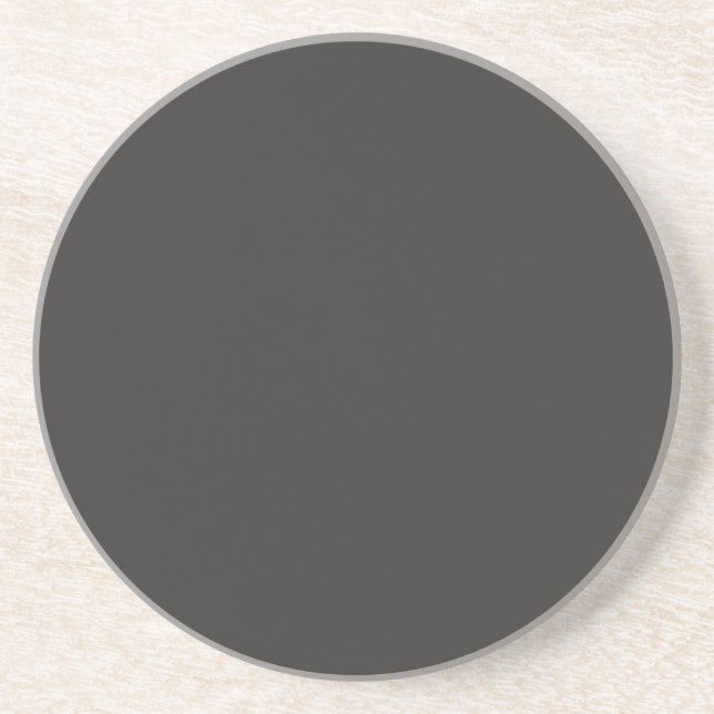 Crayon Color Black Sandstone Coaster  (Front)