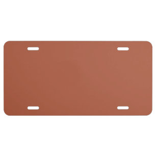 Crayon Color Brown License Plate