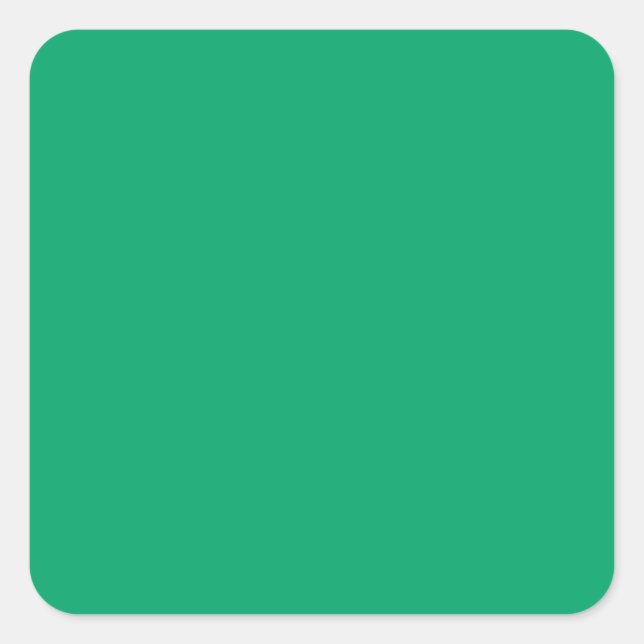 Crayon Color Green Stickers, Choose Shape Square Sticker (Front)