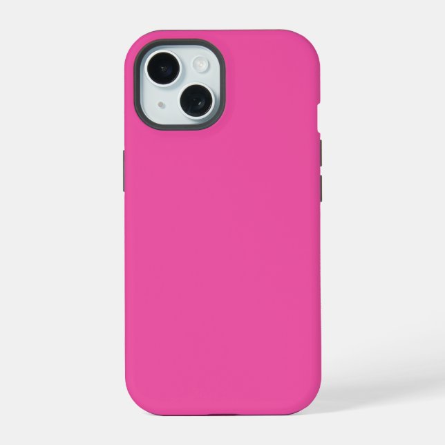Crayon Color Magenta iPhone 15 Case (Back)