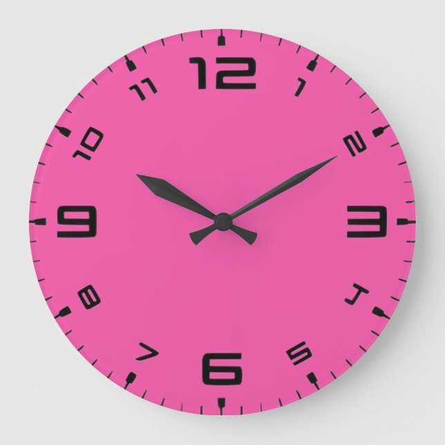Crayon Color Magenta Wall Clock (Front)