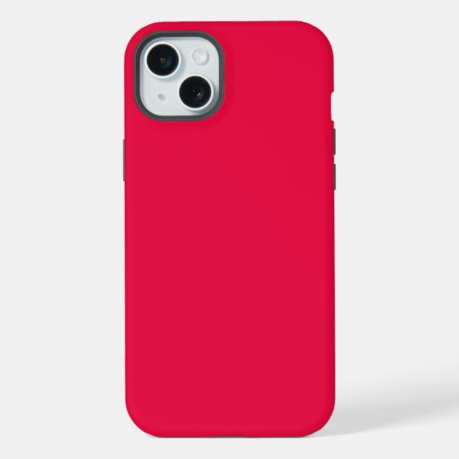 Crayon Color Red iPhone 15 Plus Case (Back)