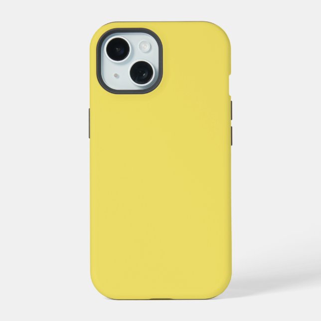 Crayon Color Yellow iPhone 15 Case (Back)