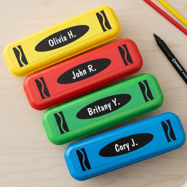 Crayon Colorful School Teacher Student Name Labels (Crayon Colorful School Teacher Student Name Labels
)
